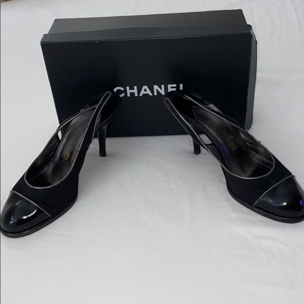 Chanel Black Slingback Pumps - Picture 10 of 11